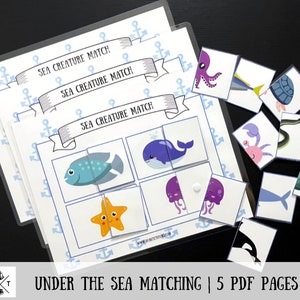 Matching Game For Toddlers, Fine Motor Skills, Education Printable