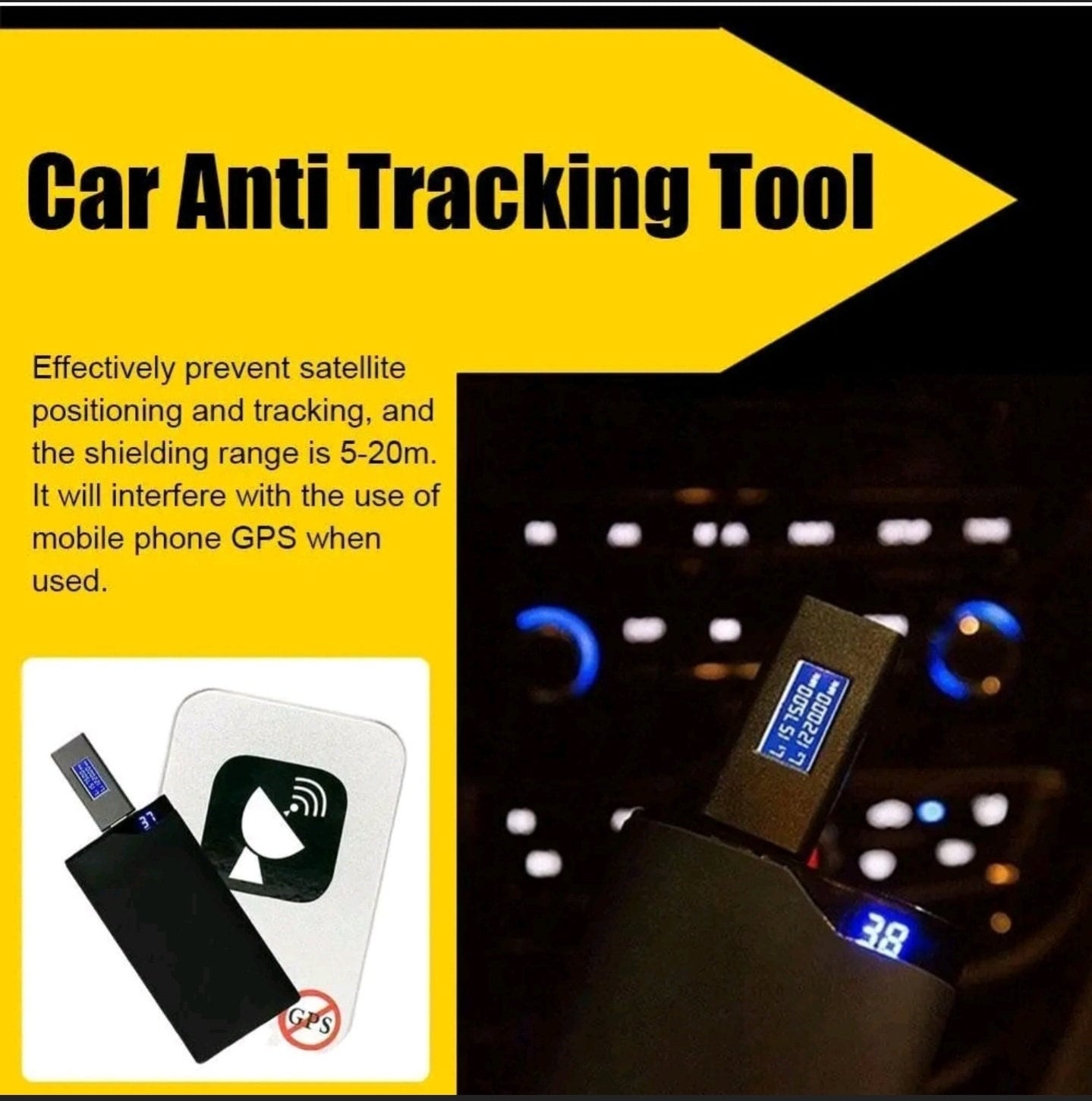 Mobile Phone GPS Signal Blocker Antenna For Car Anti Tracker