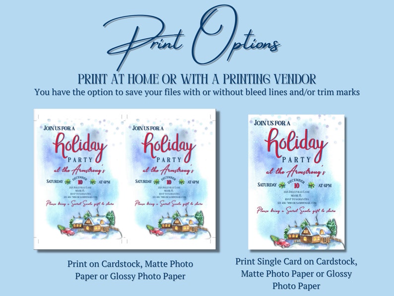 EDITABLE Holiday Party Invite Template, Christmas Party Invitation ...
