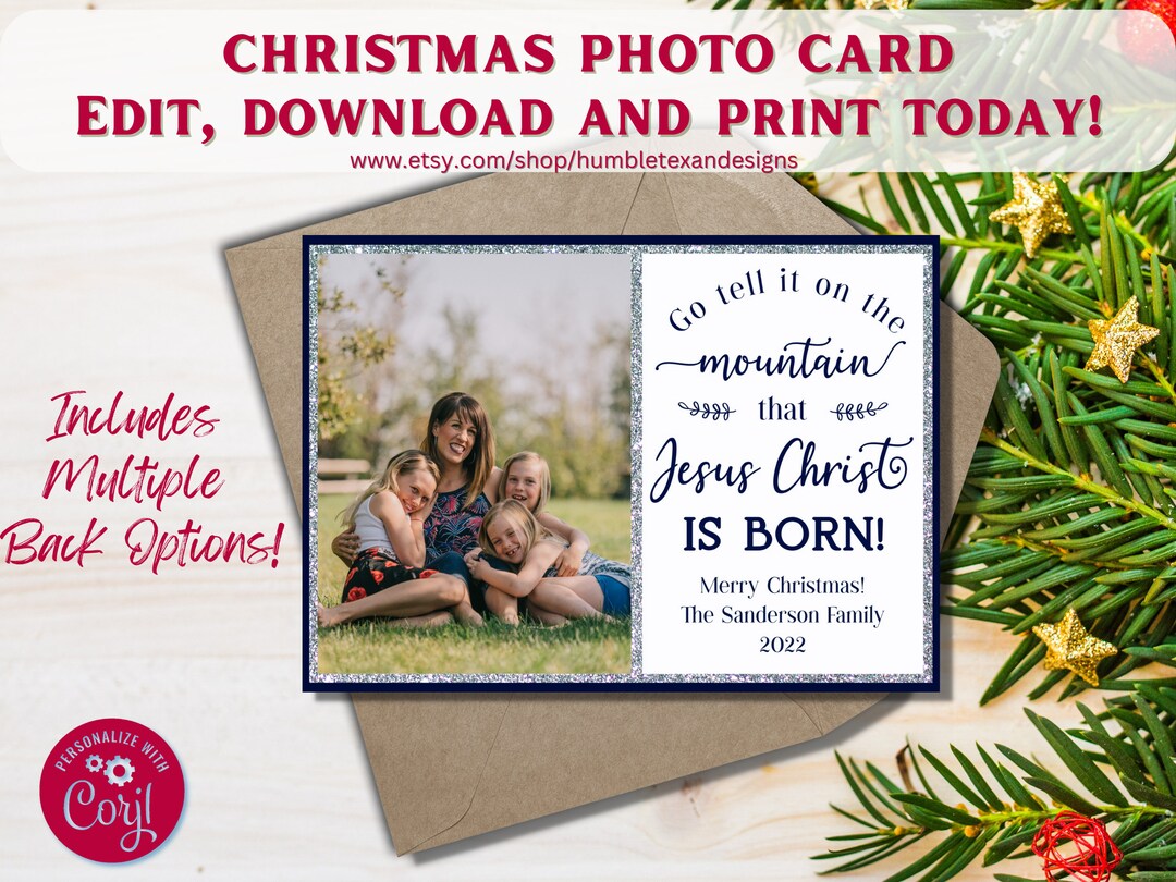 Go Tell It On The Mountain Christmas Card 