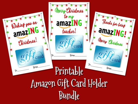 PRINTABLE Amazon Gift Card Holder Bundle Instant Download | Etsy