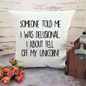 Wish I Was A Unicorn Kill People Idiots Funny Cushion Cover Wish I Was A Unicorn Kill People Idiots Funny Cushion Cover