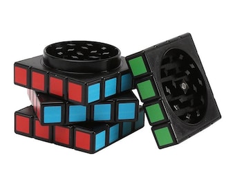 Rubix Cube Magnetic 4 Piece Herb Grinder Smoking Accesories Gift