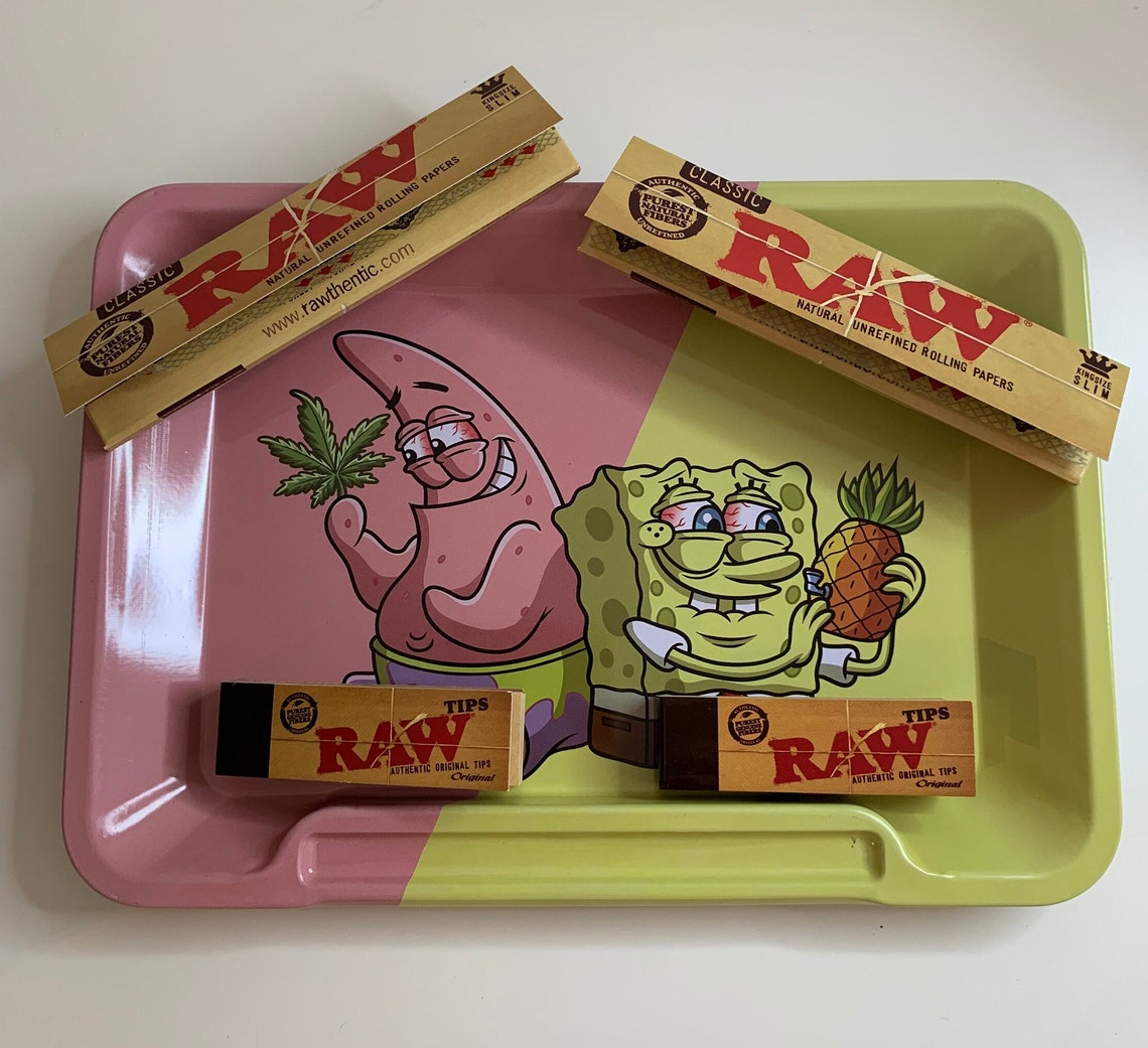 Spongebob & Patrick Rolling Tray 420 Gift Etsy