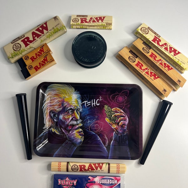 Albert Einstein Rolling Tray, Weed Accessories, Stoner Gift, 420 Tray, Smoking Tray