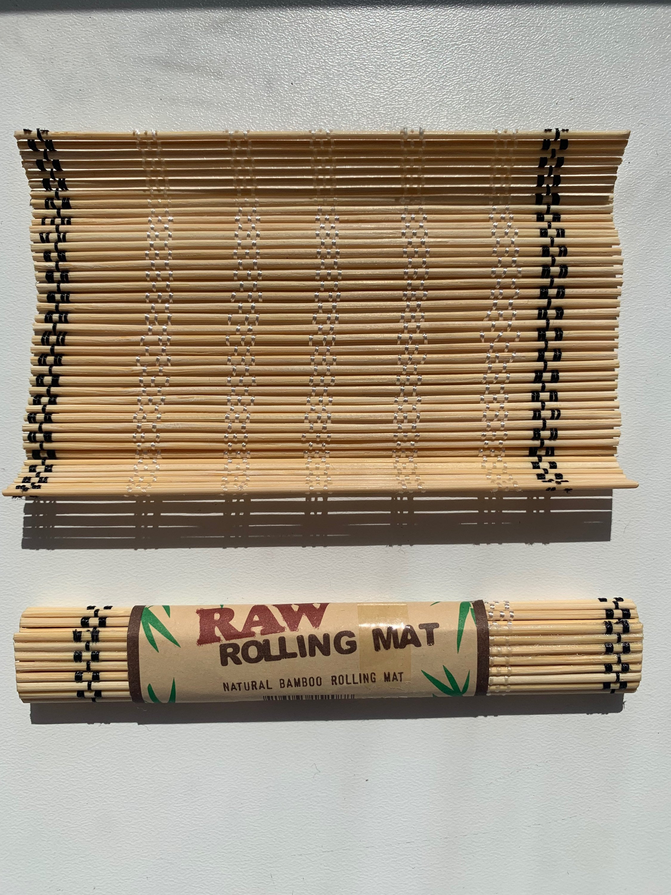 Raw Bamboo Rolling Mat Natural Cigarette / Joint Roller Machine Paper Roller
