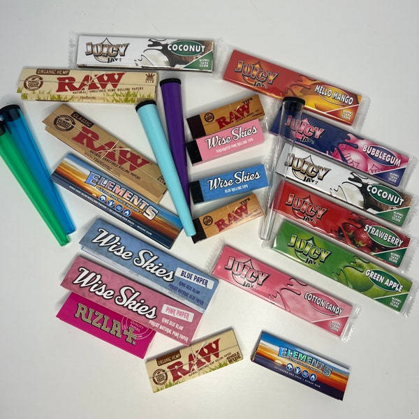 Mixed Rolling Paper Box Set, Smoking king size papers, Stoner gift