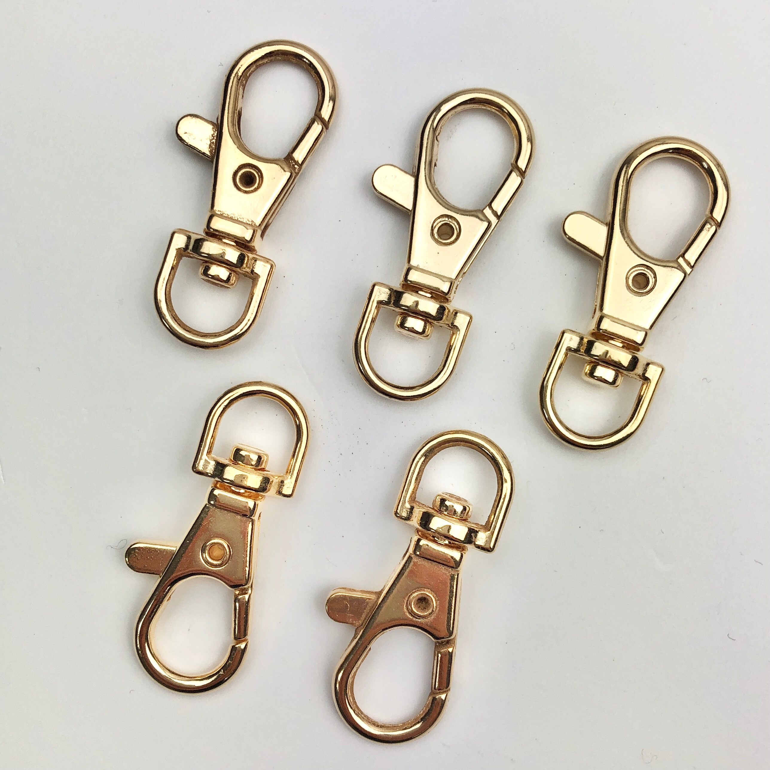 Swivel Lobster Clasp Keyring Base in Gold 38mm x 17mm for Etsy