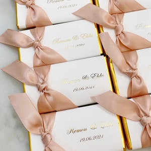12 X Personalised Chocolate Wrapper Gold Print / Foiled Print 
