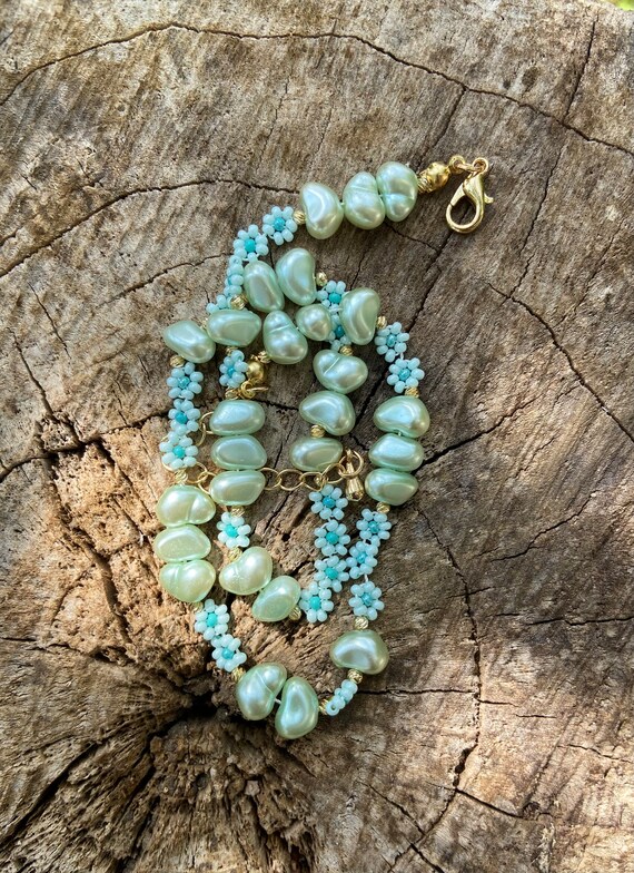 Collana Donna Con Perle E Margherita – Placcata Oro, A Strati – Gioiello Elegante E Regalo Ideale