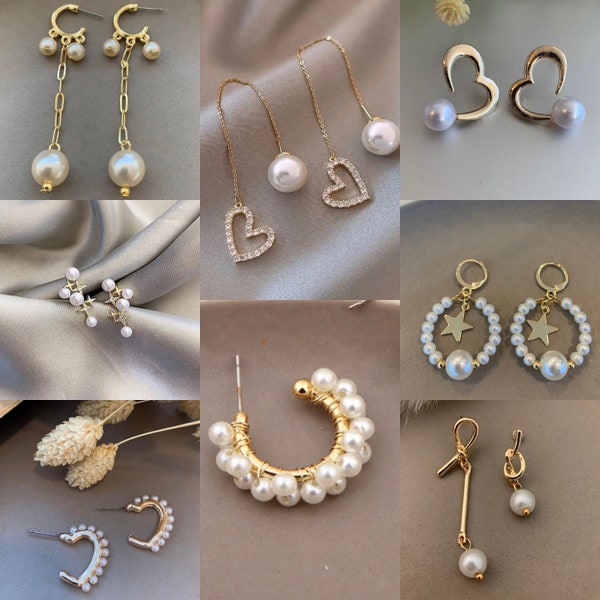 Pearl flower Bead Hoop Earrings/ Geometric Native style Beaded Earrings / pearly Vibrant Hoop/ Boho Dainty multi color Ethnic jewelry