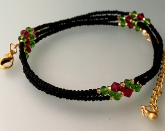 Czech Crystal Waist Beads – Belly Chain with Gold Plated Clasp
