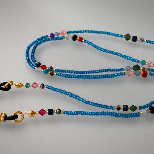 Beaded Eyeglass Chain, Crystal Sunglasses Holder, Facemask Strap