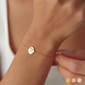 Pulsera de flor de nacimiento pequeña, joyería de plata personalizada, regalo para ella