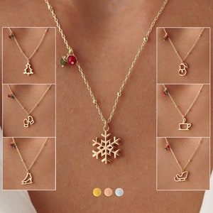 Silver Snowflake Necklace , Winter Themed Necklace, Little Girl Necklace, Snowflake Jewelry, Gift for her