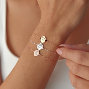 Tiny Birthflower Bracelet, Wild Flowers Memorial, Sterling Silver Bracelet, Birthflower Jewelry, Floral Bracelet, Gift For Her, Gift for Mom
