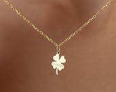 【SSIL】24年☆ホリデーエディション☆Flat Clover Pendant 18K Gold Two Tone Vintage Clover Pendant Necklace 2024