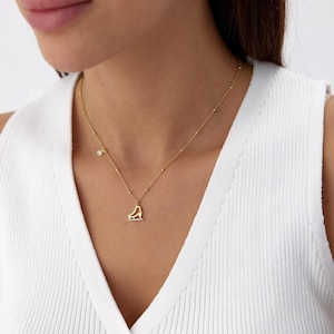 Dainty Ice Skating Necklace, 18K Gold Figure Ice Skating Pendant, Silver Skater Charm,Gift for Her, Christmas Gift for Mom, Mothers Day Gift