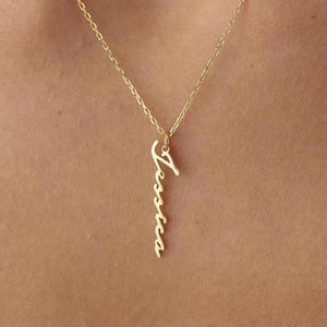 Collar con nombre en letra cursiva, collar para mujer, collar con cualquier nombre, collar con nombre de mamá y niña