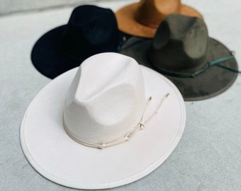 RESTOCK!! Premium quality! Vegan Suede 3 1/4" wide Brim Fedora hat,Fashionable & stylish hat, Fedora for women, Fedora for Men
