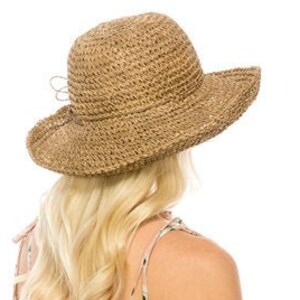 Premium quality Natural seagrass crochet sun hat, wide brim hat, women's hat with string band, handmade. Casual hat. Back to school hat.