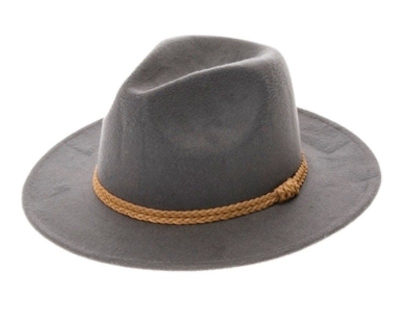 Vegan Felt Stiff Brim Panama Hat with Braid Vegan Felt Wide Etsy