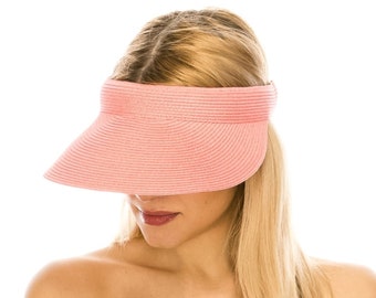 Visière de paille à clip confort, chapeau de vacances, chapeau de plage, UPF 50+, chapeau de soleil, chapeau d'été, chapeau femme, chapeau de randonnée, chapeau à bord large,