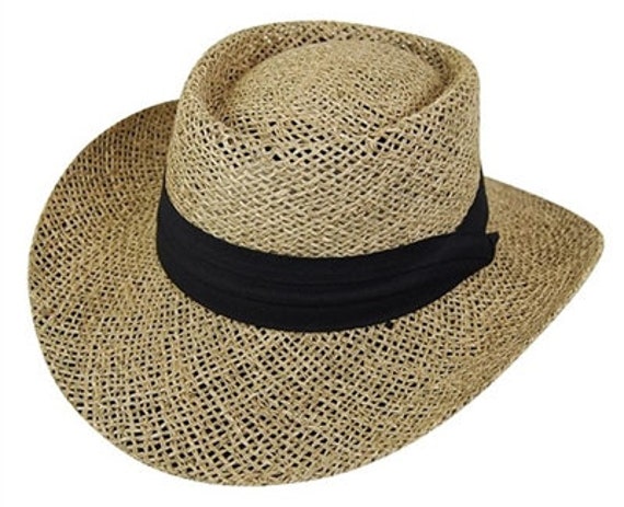 Mannen stro panama hoed zonnehoed zomer hoed strand hoed - Etsy Nederland