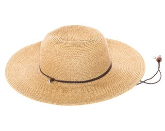 Best seller!  Boater straw hat. Casual hat, hiking hat, wide brim hat, everyday hat and outdoor activity sun hat with chin cord.