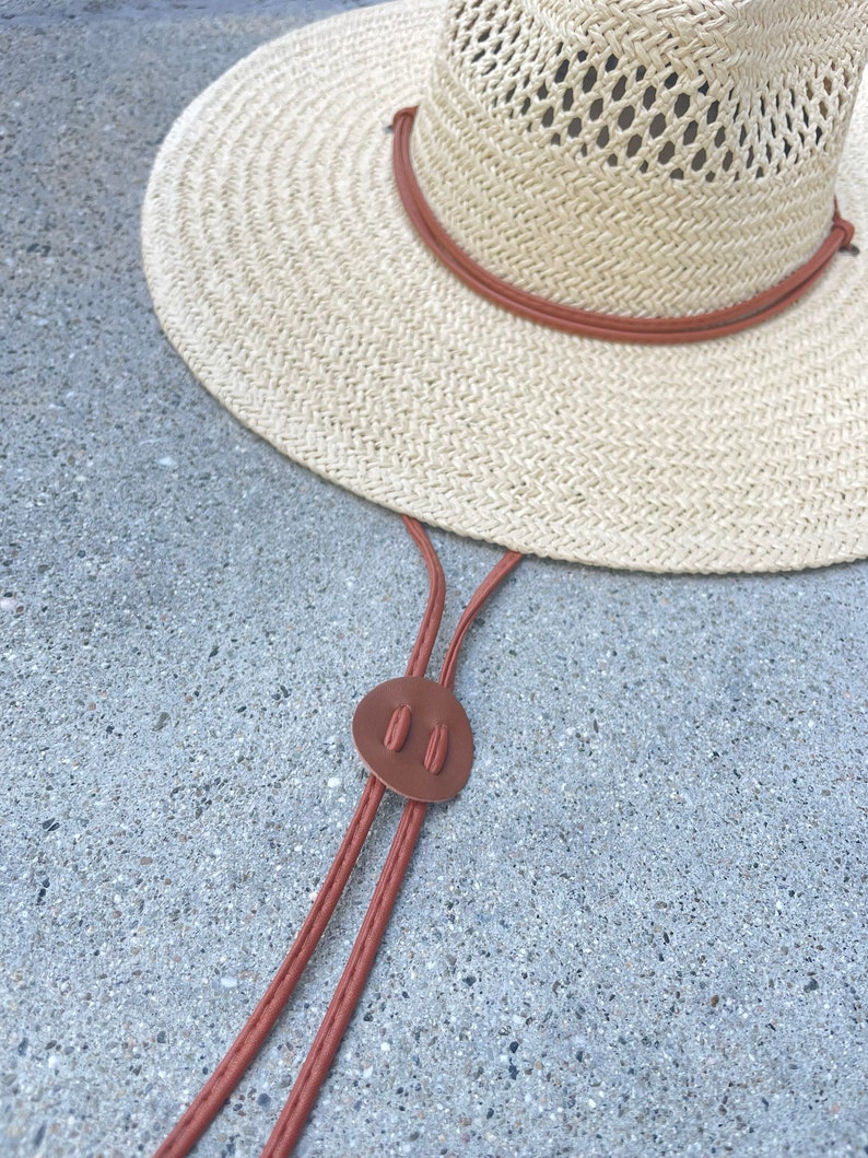 New Arrival All year around and daily straw hat with Thin Strap Braided Weave Sun Hat Chin Cord Boater hat, hiking hat, fashion hat image 3