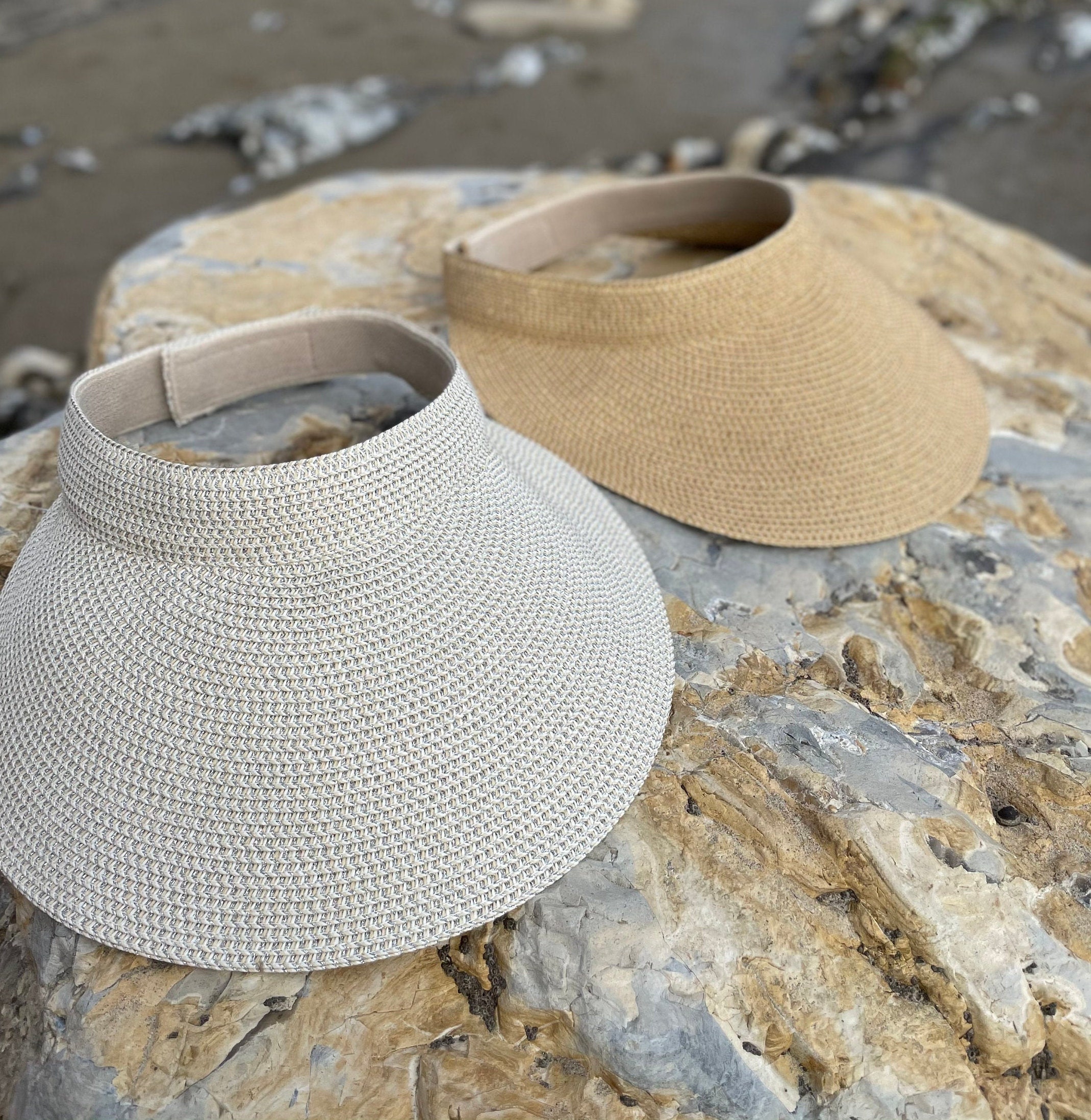 packable braided straw visor