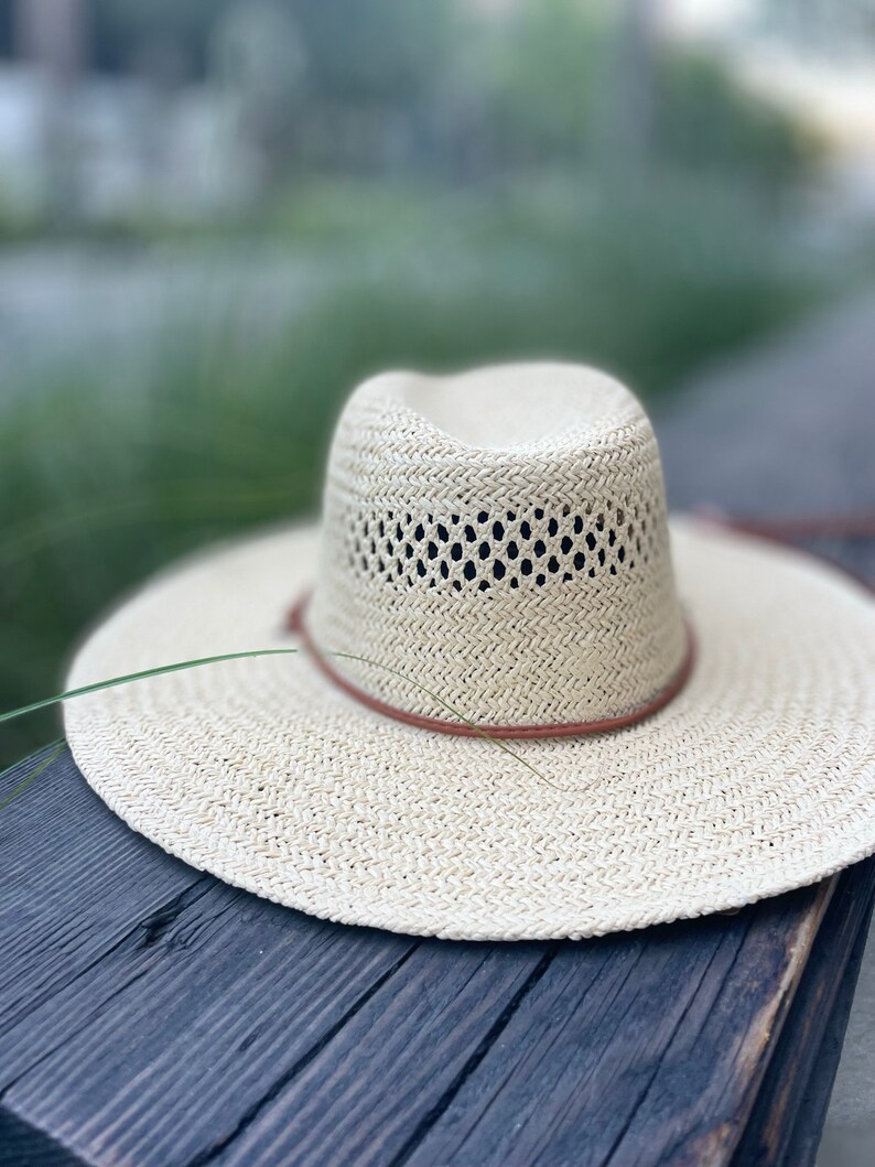 New Arrival All year around and daily straw hat with Thin Strap Braided Weave Sun Hat Chin Cord Boater hat, hiking hat, fashion hat image 5