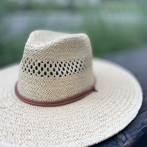 New Arrival All year around and daily straw hat with Thin Strap Braided Weave Sun Hat Chin Cord Boater hat, hiking hat, fashion hat image 4