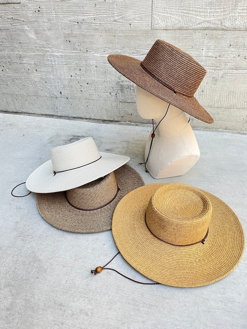 Sombrero de Paja Verano Retro Sombrero de vaquero para hombre Damas Vestido Elaborado Sol Sombrero