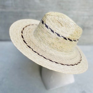 Hand Made Palm Straw hat, sun hat, summer hat ,bolero hat, Hand Painted color straw, Unisex hat