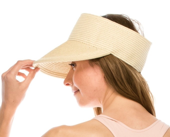 packable braided straw visor
