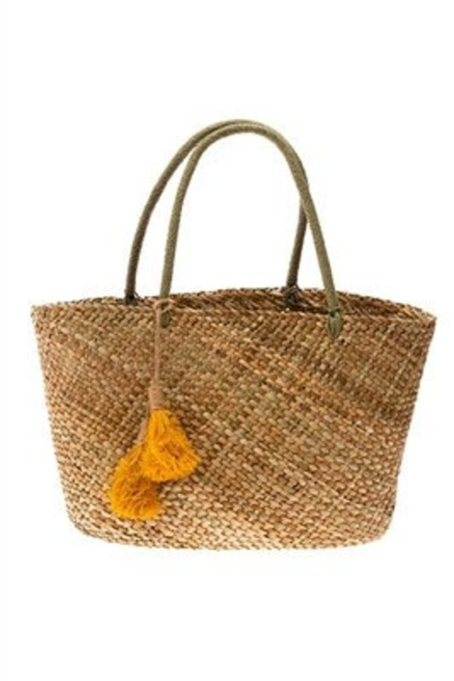 Natural Straw Tote Bag in Handwoven Sustainable Seagrass With Etsy