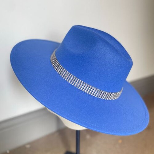 Premium Quality Rancher Vegan Wide Brim Wedding orders Hat with Rhinestone Band Trim, Bridesmaid Hat, Wedding Hat