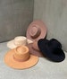 All season best selling hats! Vegan Felt Bolero Hat, Boater hat, Fashion hat, Structured  hat with wide brim hat in faux felt 