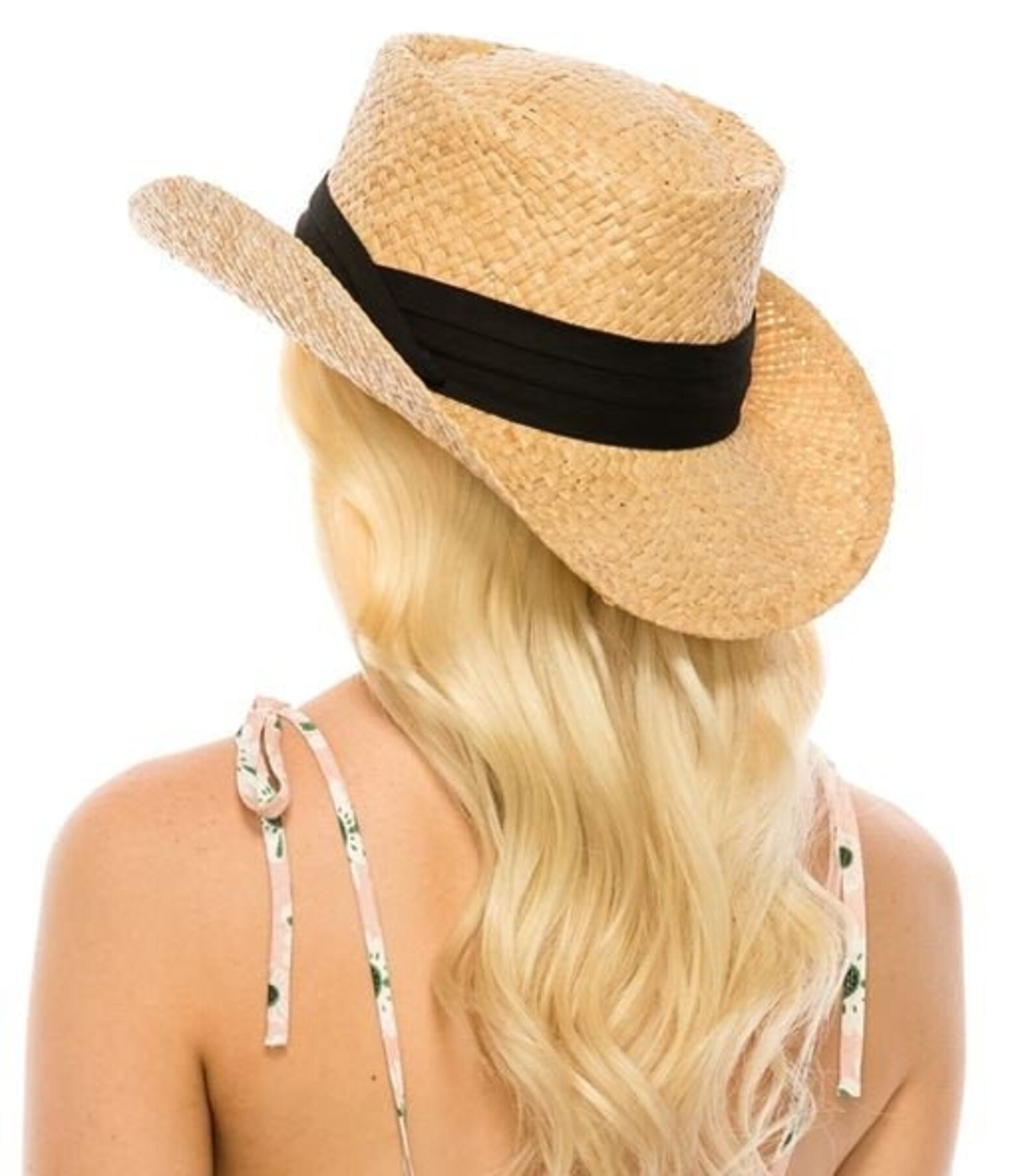 Western gambler hat in handwoven natural raffia straw fashion Etsy