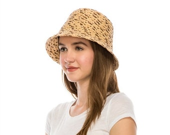 Raffia straw bucket hat, Handwoven raffia straw bucket hat, women's hat, sun hat, summer hat