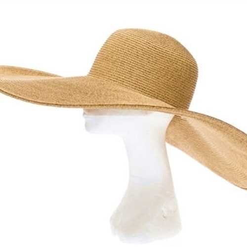 Extra Wide 8 Inch Brim Crocheted Straw 