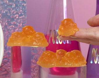 Orange Mini Slime | Jelly Soap | Orange Candy Soap | Gummy Soap | Cute Halloween Soap | Vegan | Plastic Free | Squishy Soap | Cute Monster