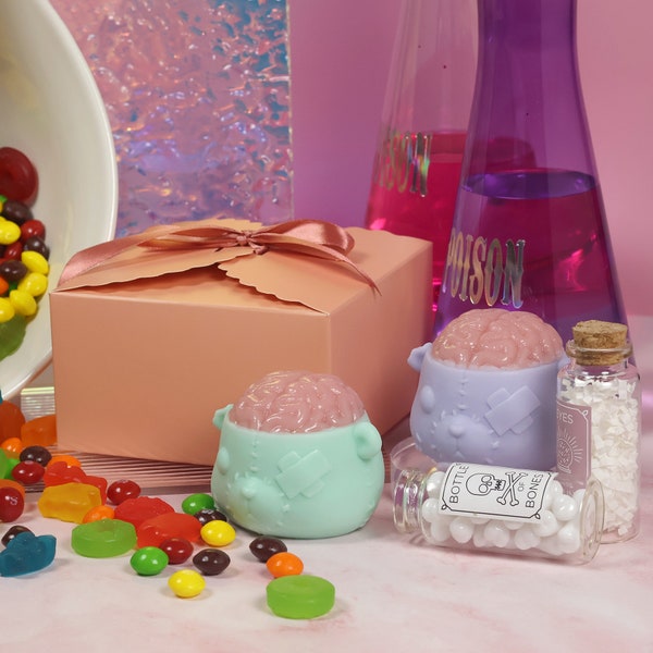 ZomBear Gift Box |  Candy Soap | Zombie Teddy Bear | Squishy Brain | Vegan Jelly Soap | Creepy Kawaii | Pastel Goth Gift | Cute Horror | Fun