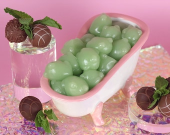 Mini Frog Jelly Soap: Mint Chocolate Scent, Handmade Vegan Soap