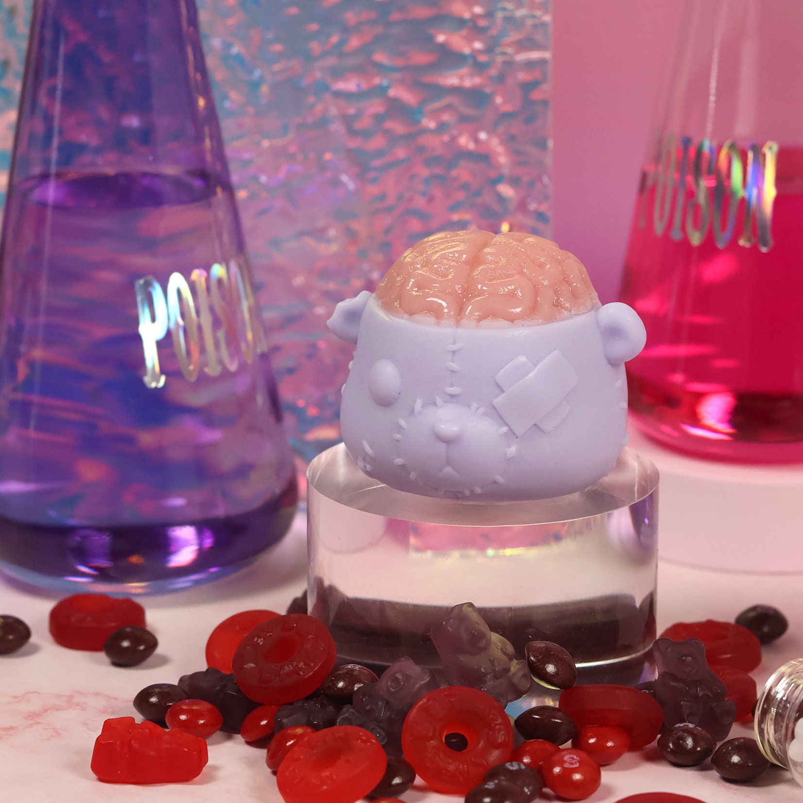 Purple Zombear Soap: Vegan Grape Candy Zombie Teddy Bear - Etsy