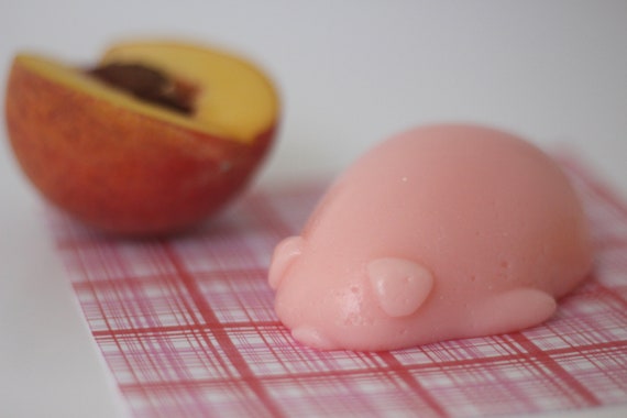 Peachy Piggy Jelly Soap Vegan Jelly Soap Peach Scented Cute Self