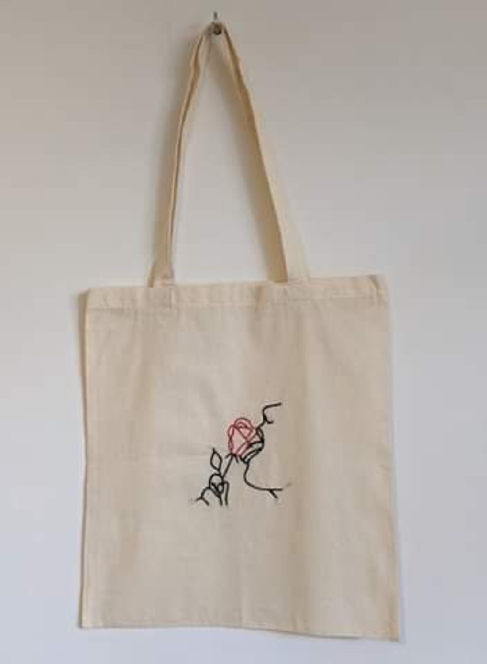 ROSE LICKER Hand Embroidered Tote Bag emo Gothic Edgy Etsy
