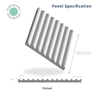 Fluted Wall Panels | Paintable Wood Panelling | Made in the UK image 2