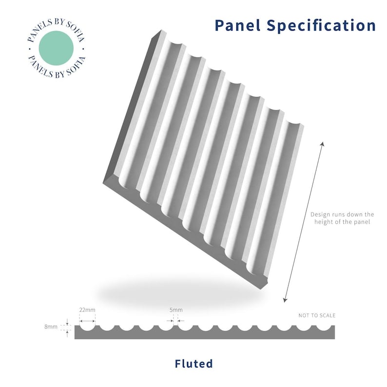 Fluted Wall Panels | Paintable Wood Panelling | Made in the UK image 2